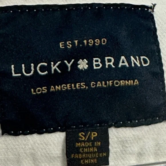 LUCKY BRAND THE TOMBOY TRUCKER WOMENS WHITE JEAN JACKET SIZE SMALL - Picture 4 of 6